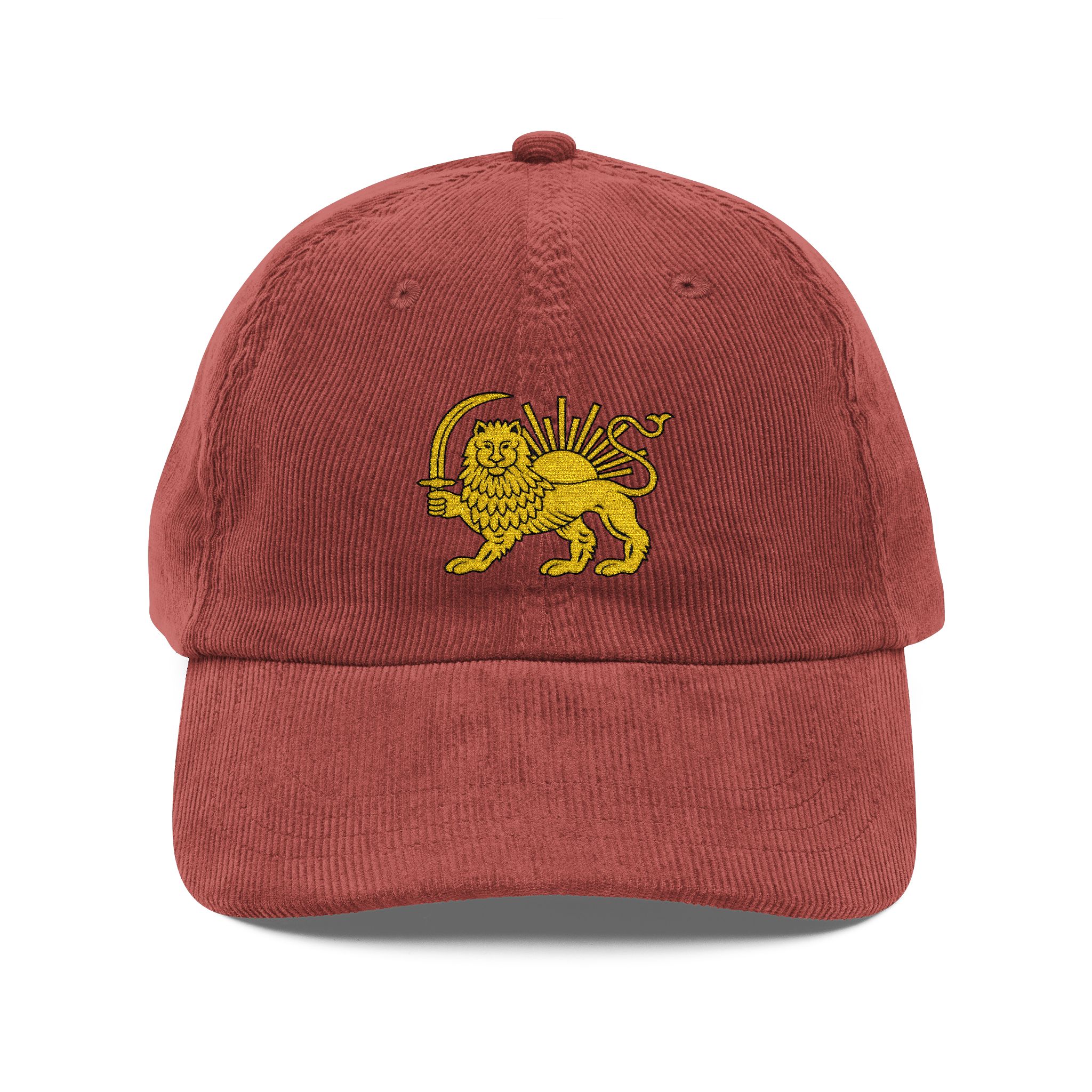 Embroidered Shir o Khorshid Corduroy Cap