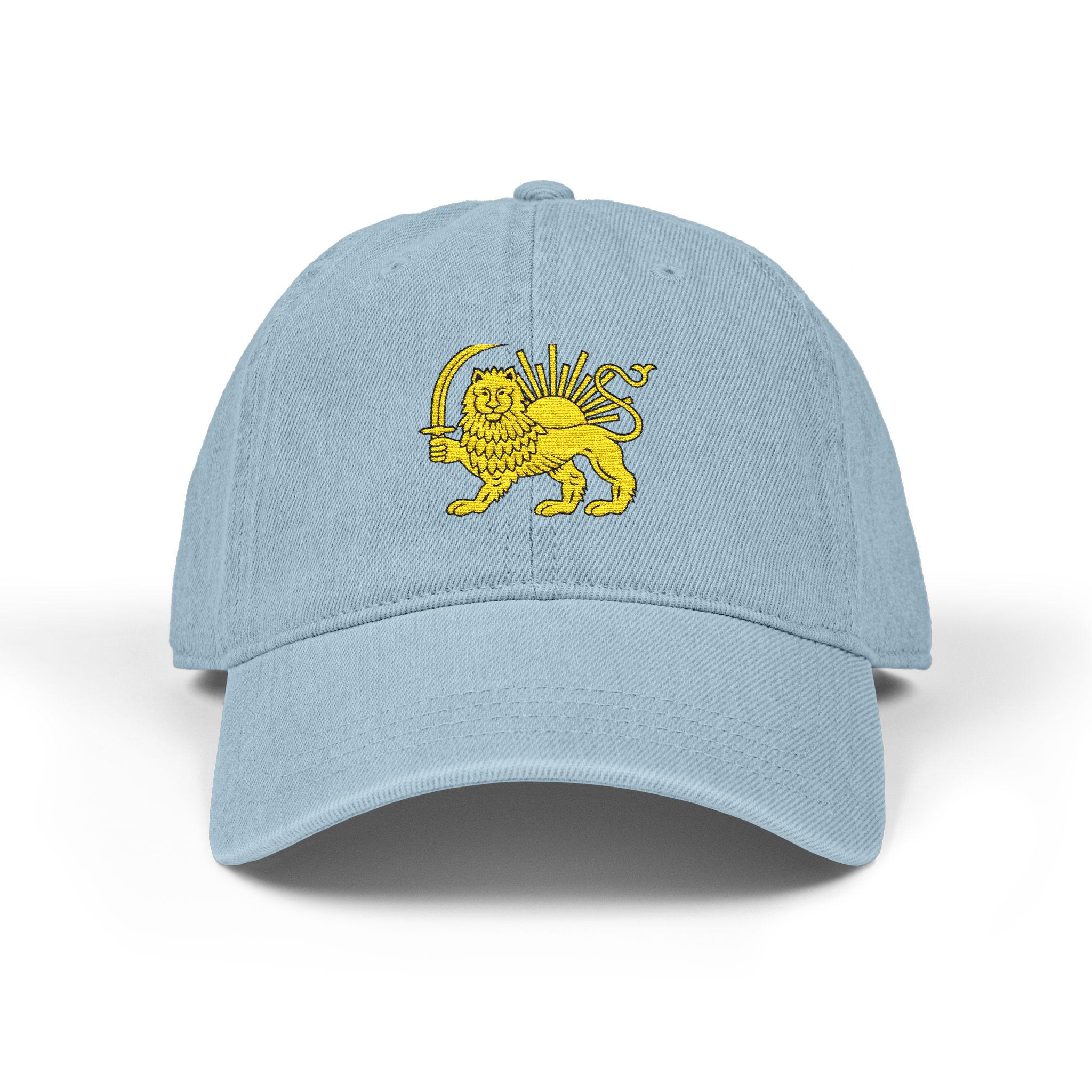 Embroidered Shir o Khorshid Hat — Vintage Denim
